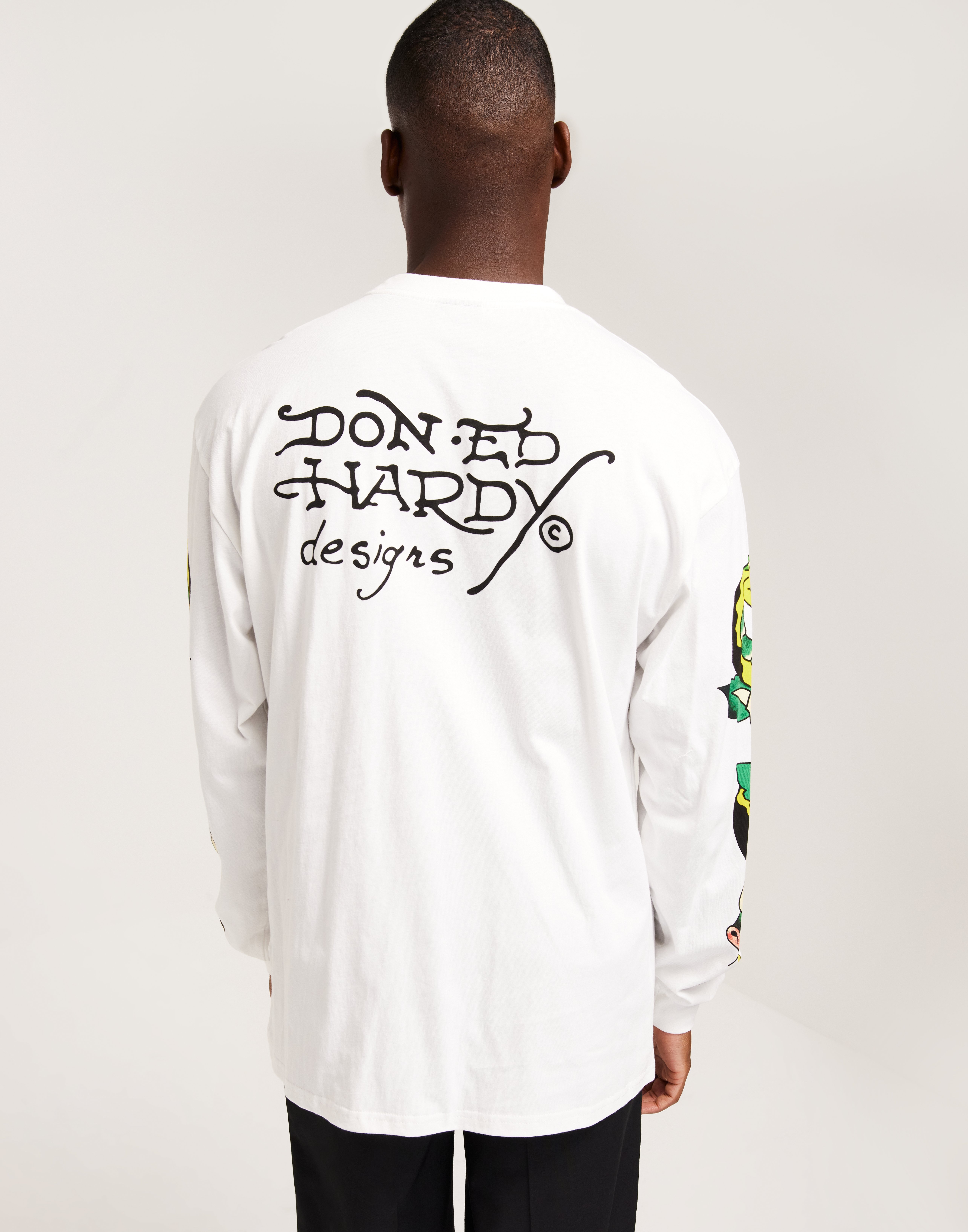 Buy Ed Hardy TRUE-TILL-ROSE-SNAKE LONGSLEEVE TEE - White | NLYMAN