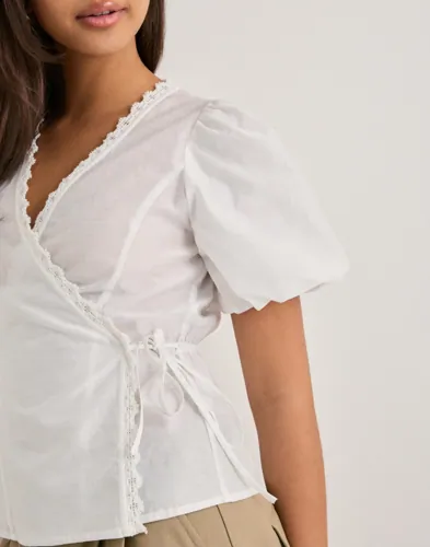 Nelly Puff Sleeve Wrap Blouse blusar dam – bild 2