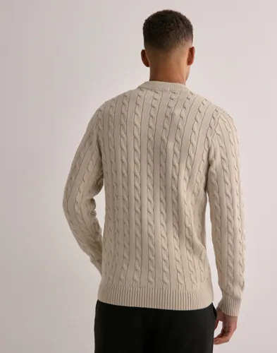 Selected Men Slhryan Structure Crew Neck Stickade tröjor herr – bild 3