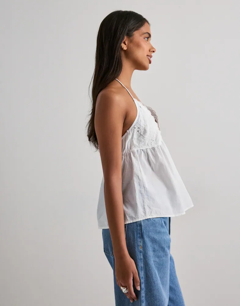 Nelly Embroidered Upper Top toppar & linnen dam – bild 3