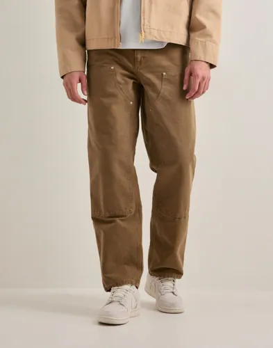 Bruna Carhartt WIP Double Knee cargobyxor med rak passform och sidofickor