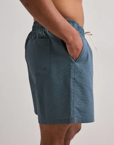 Selected Men Slhcooper Seersucker Swimshorts Badbyxor herr – bild 6