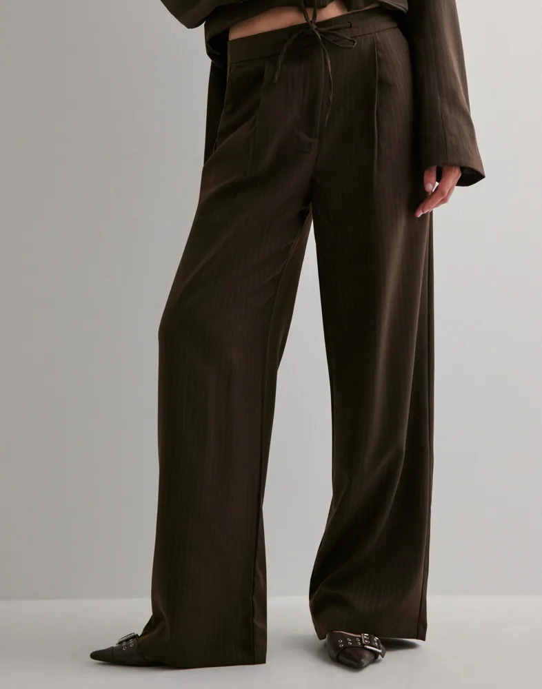 Pcfalka Mw Pinstriped Tie Pants D2D