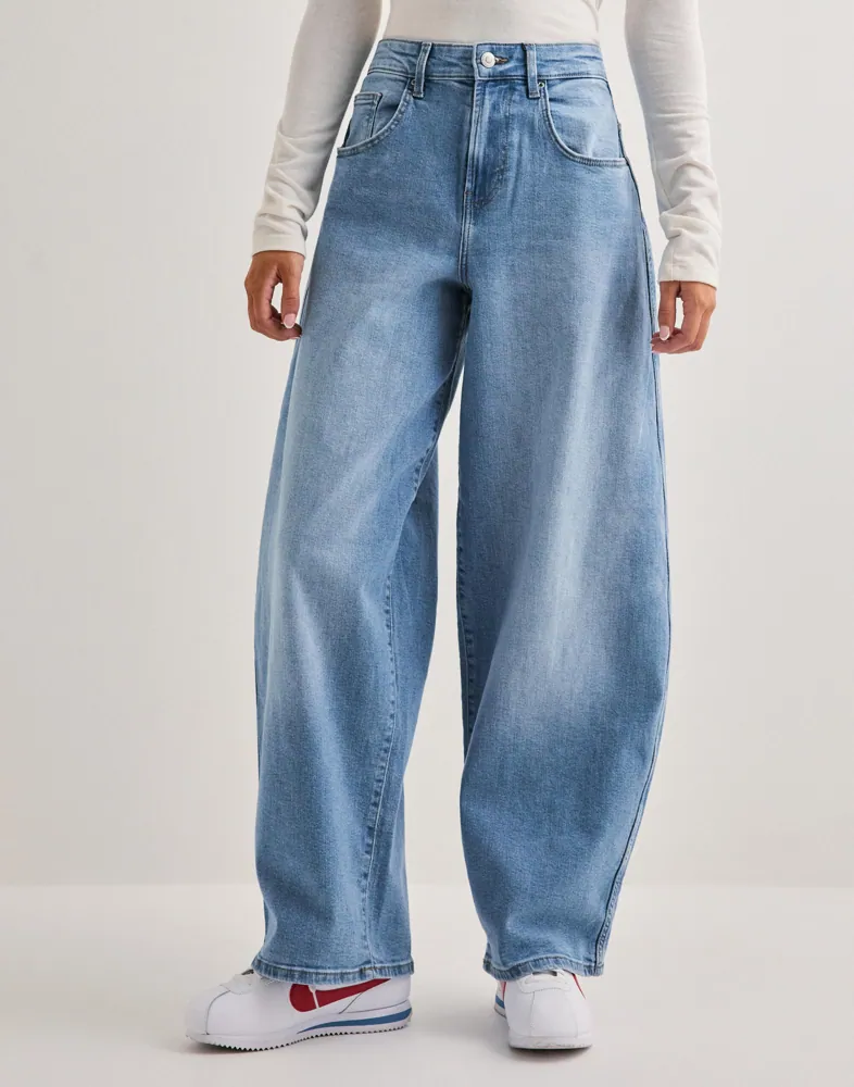 ONLY Onlfrankie Hw ANK Barrel DNM 011Noos, blauw (medium blue denim), XL / 30L