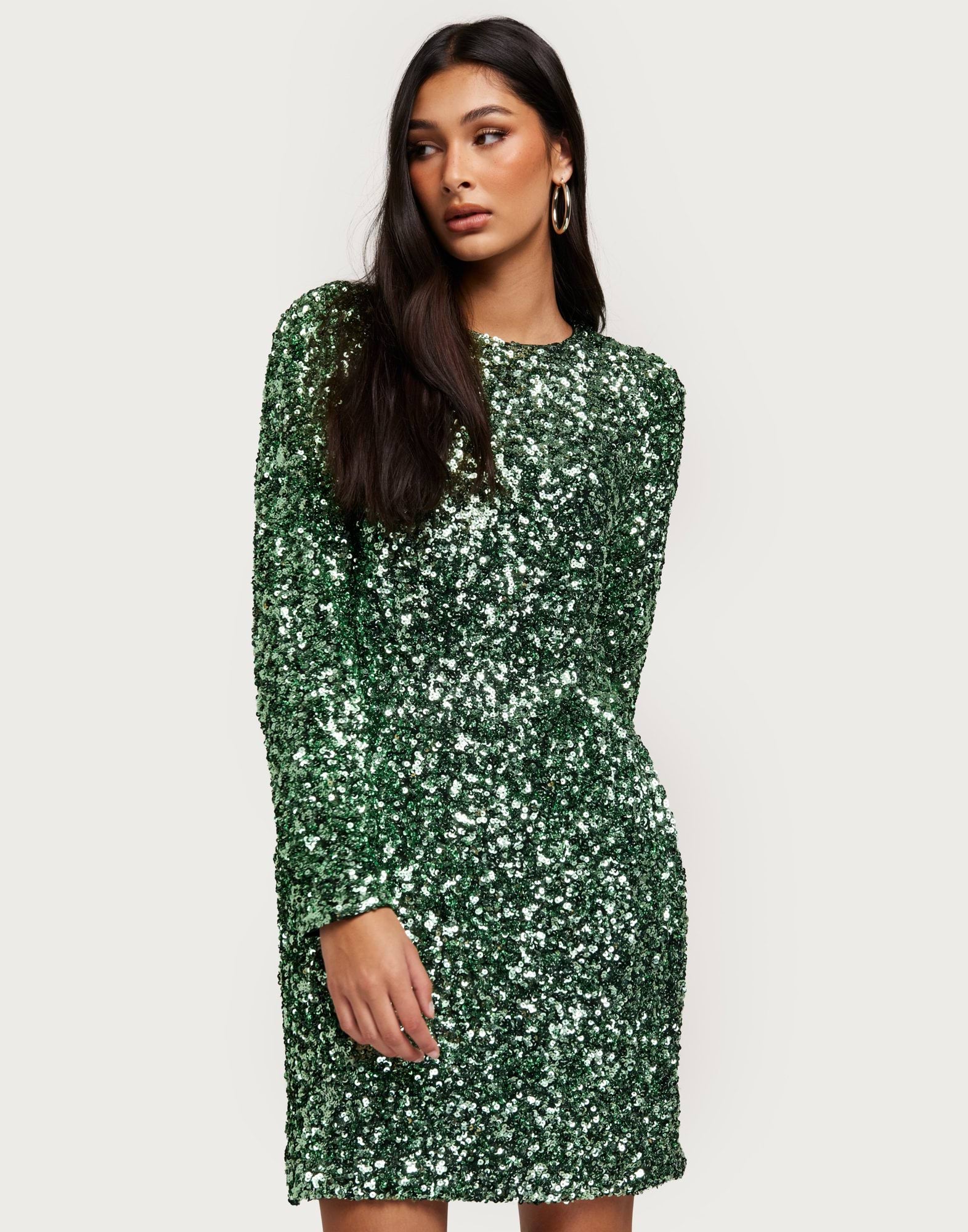 SLFCOLYN LS SHORT SEQUINS DRESS B