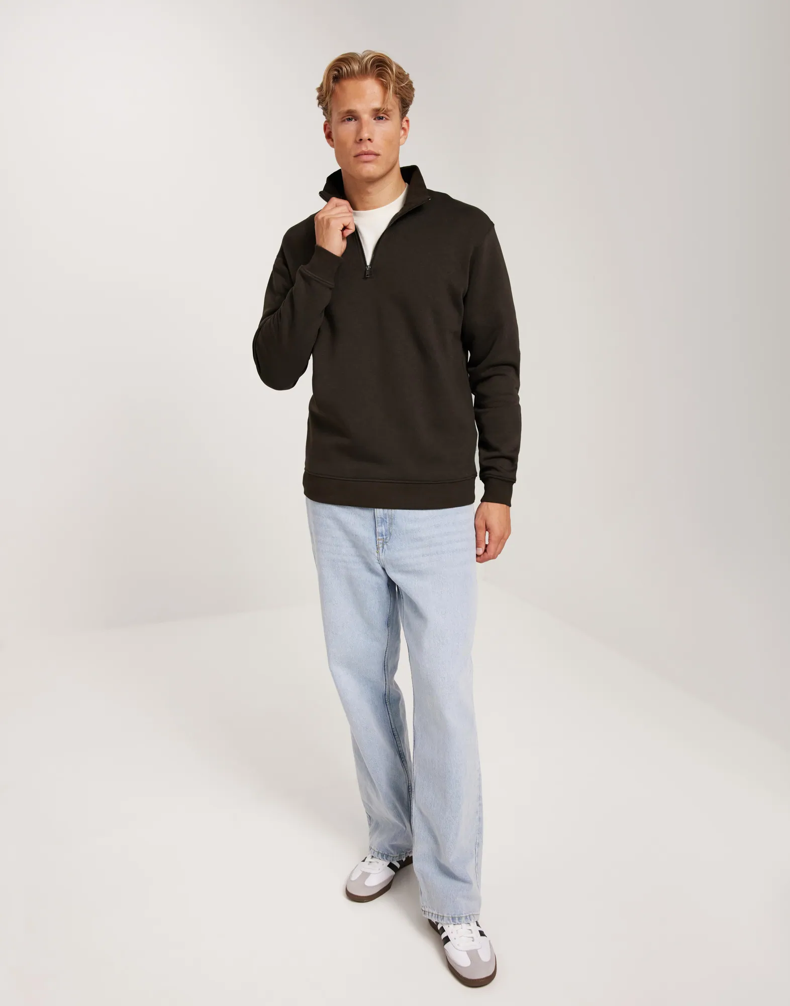 JJEBRADLEY SWEAT HALF ZIP NOOS