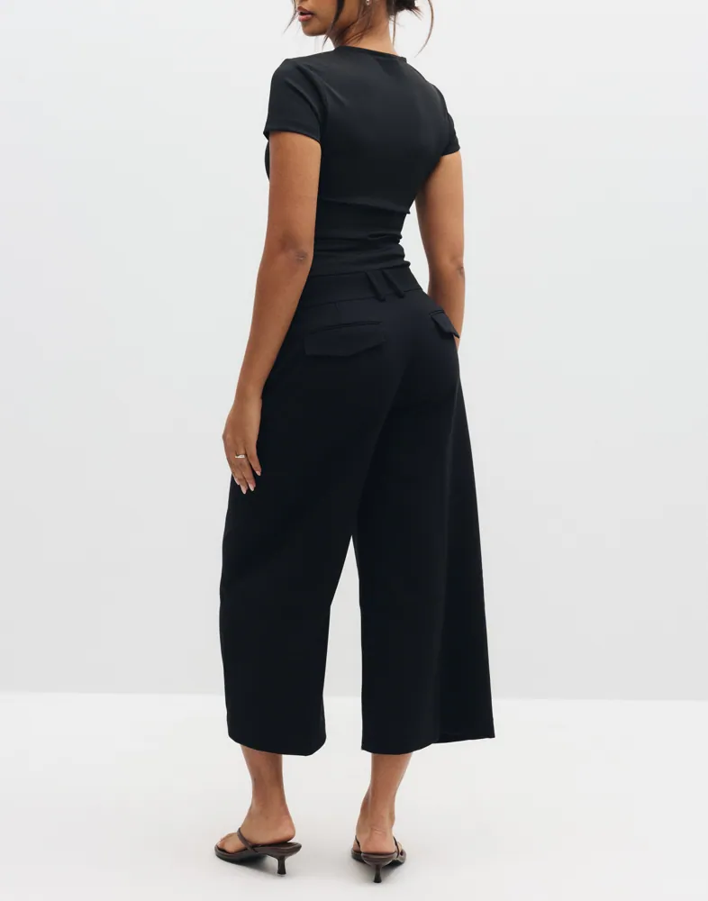 Nelly Cropped Back Pocket Pants byxor dam – bild 2