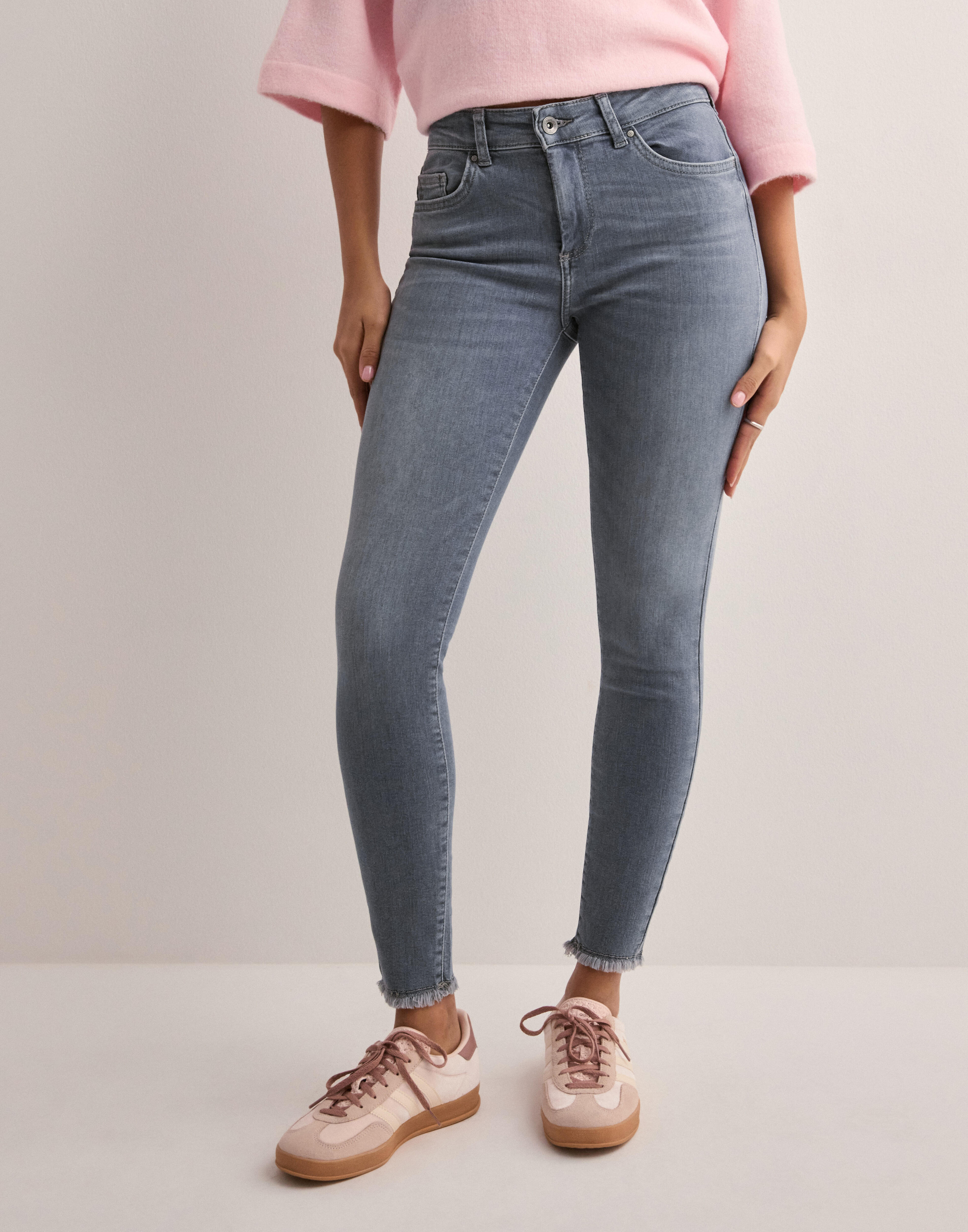 Onlblush Mid Sk Ank Rw Dnm Rea Dark Medium Blue Denim