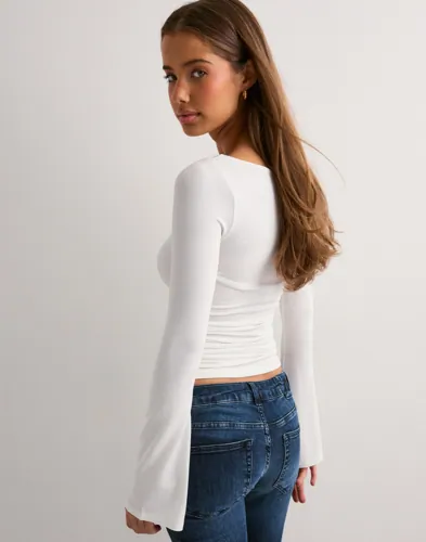 Nelly Ultra Soft Boat Neck Top långärmade t-shirt dam – bild 2