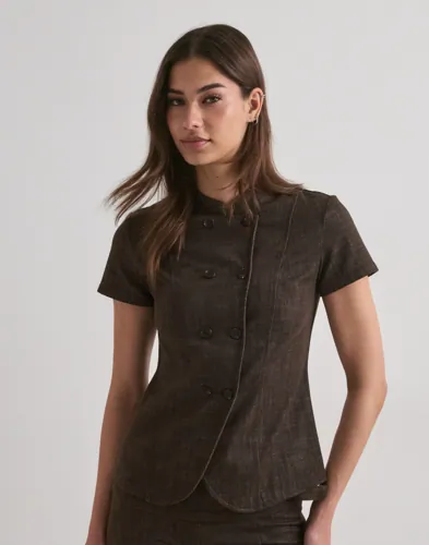 Nelly Buttoned Short Sleeve Jacket kavajer & blazers dam – bild 2
