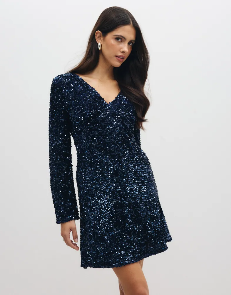 Pckammy Ls V-Neck New Dress Jrs Bc