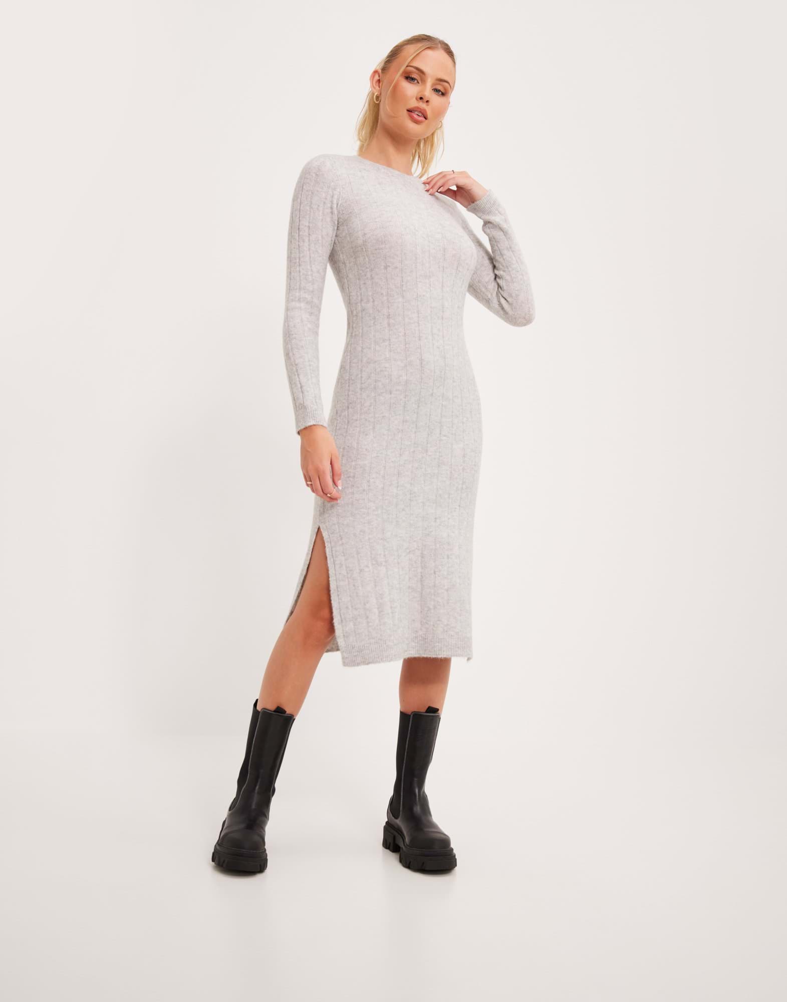 PCNOLA LS O-NECK KNIT DRESS BC