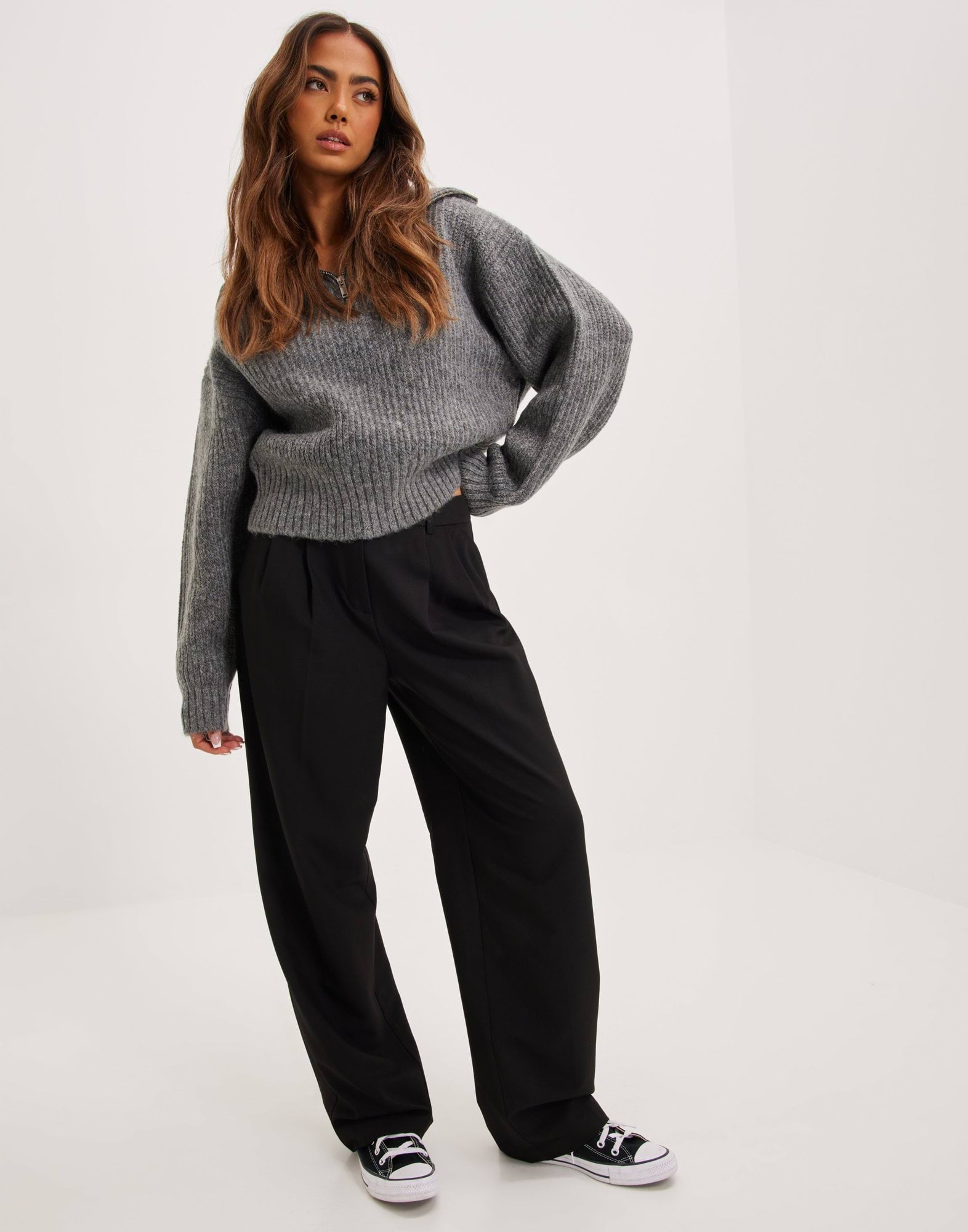 ONLY ONLMERLA GLITTER - Maglietta a manica lunga - black/nero