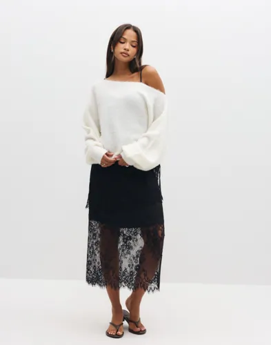 VERO MODA Vmollie Lace Hw 7/8 Skirt Wvn midikjolar dam – bild 2