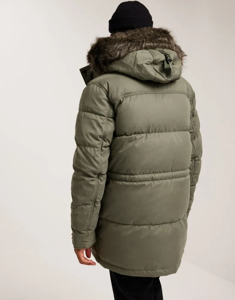 Buy Superdry CHINOOK FAUX FUR PARKA Olive NLYMAN