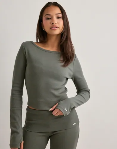 Aim'n - Grønn - Ease Ribbed Long Sleeve T
