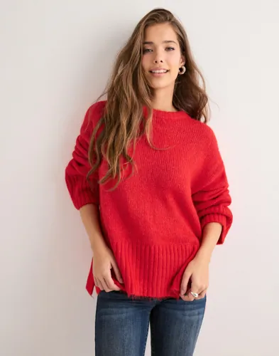 ONLY Onlmaggie Life Ls Loose O-Neck Cc K stickade tröjor dam – bild 3