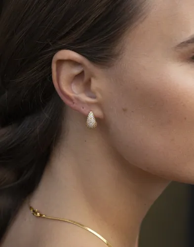 Mini pave drop earring 3