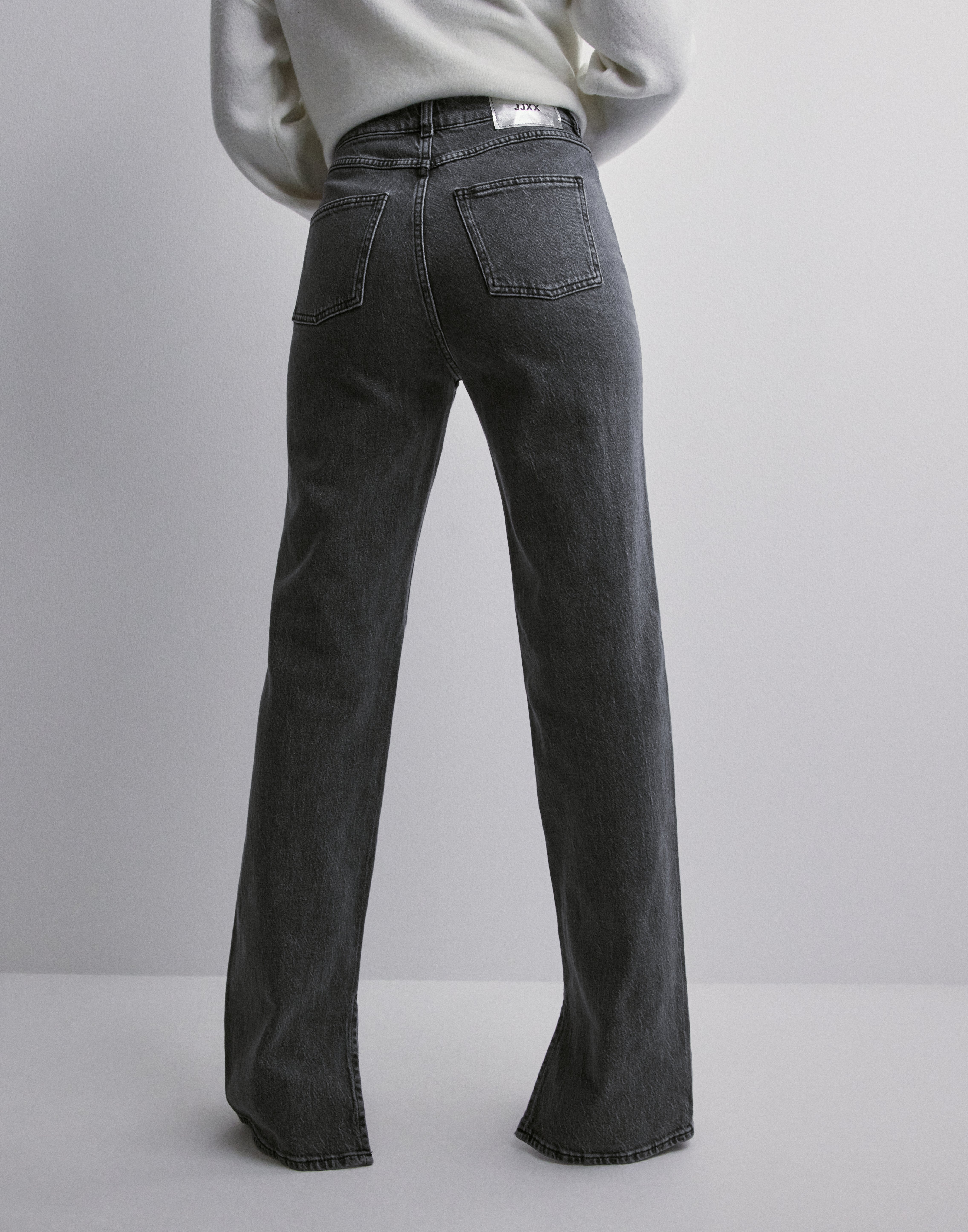 Buy JJXX JXCIARA SLIM LONG RHS SLIT HW JEANS - Grey Denim | Nelly.com