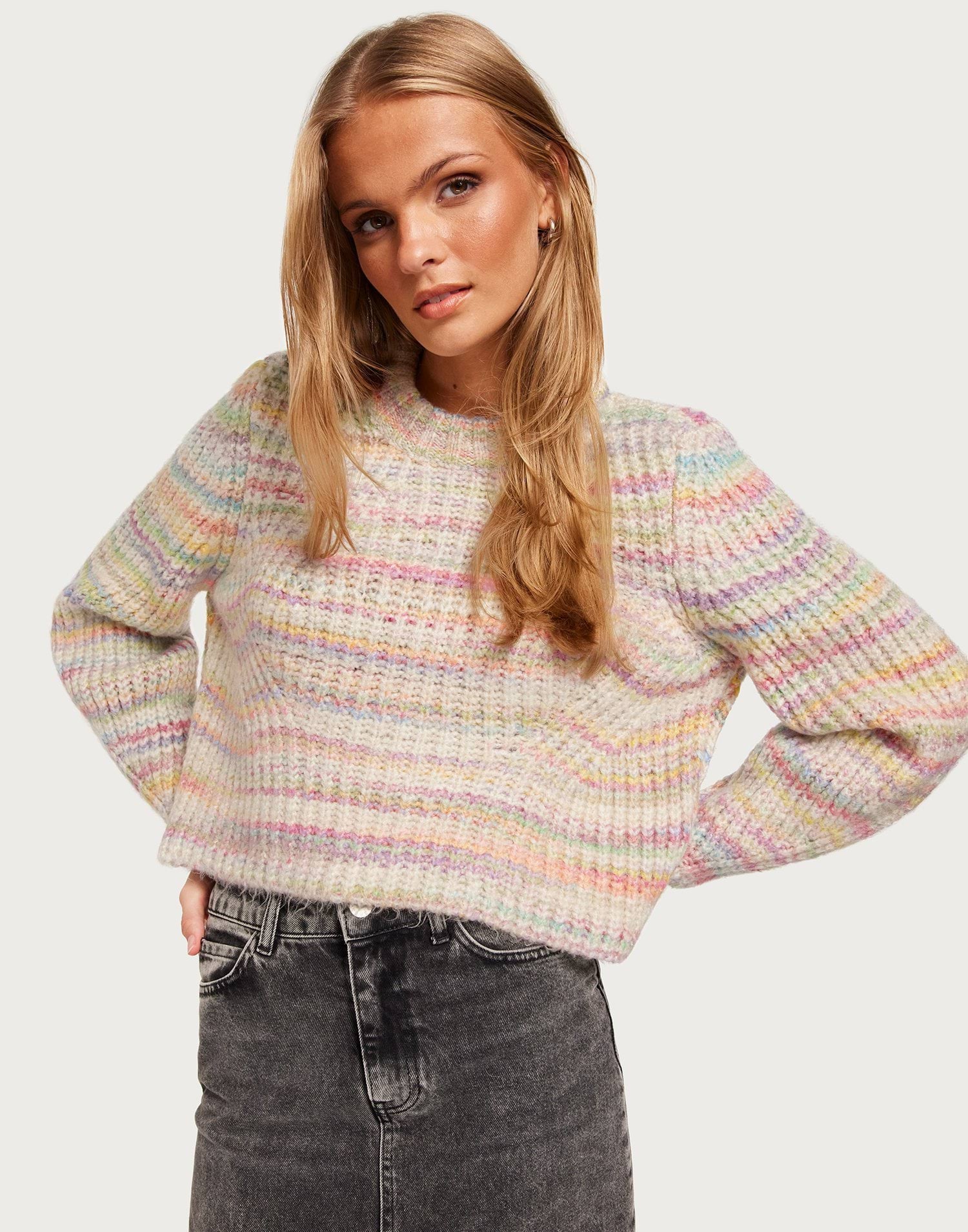 Breonne L S Pullover Knit Pumice Stone