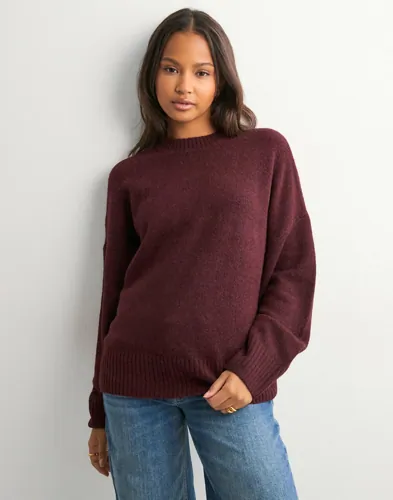 Vero Moda - Rød - Vmboom Ls O-Neck Pullover Ga Noos
