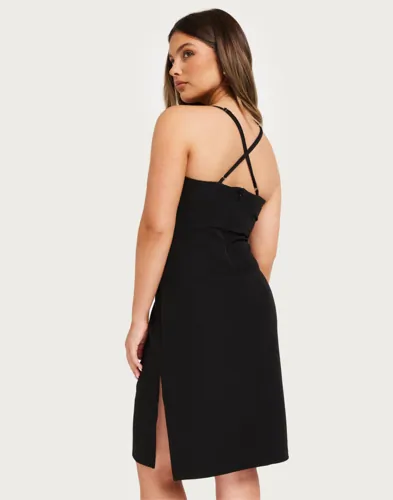 Only - Sort - Onlabba Strap Slim Slit Dress Cc Tl