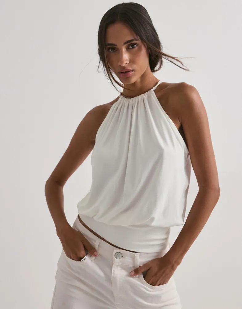 Soft Drape Tie Back Top