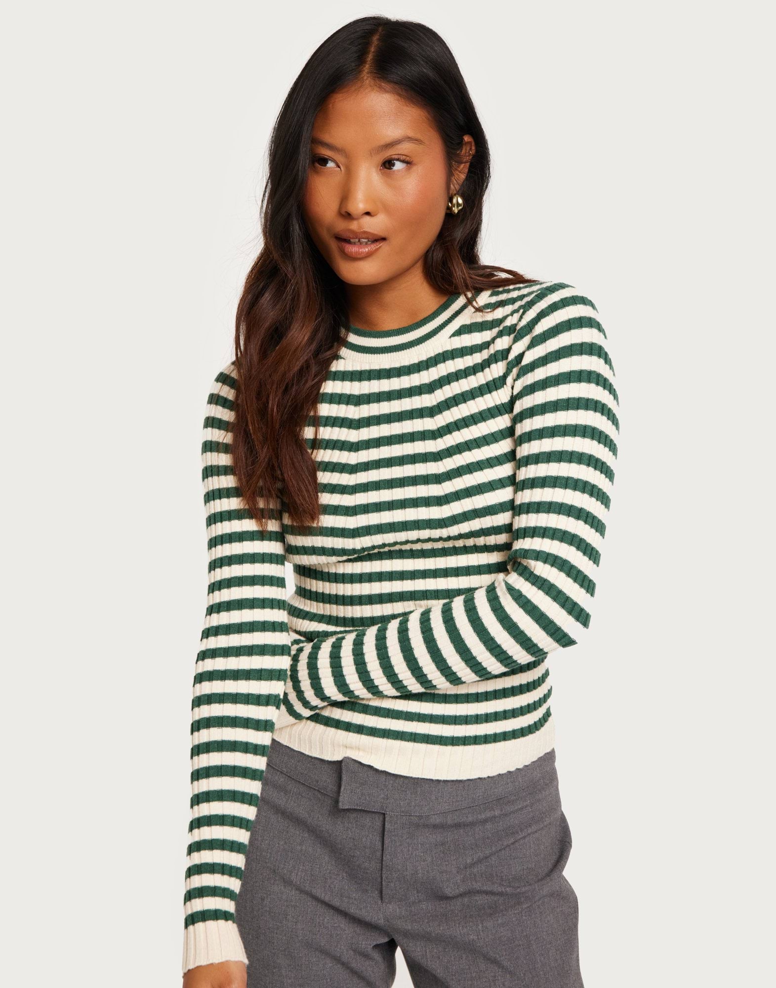 PCCRISTA LS O-NECK KNIT NOOS BC