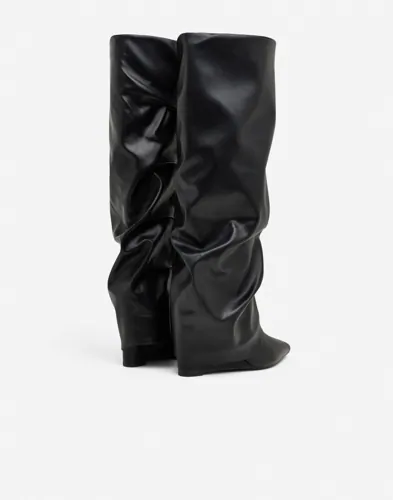 Nelly Folded Shaft Noir Boot ankelboots dam – bild 3