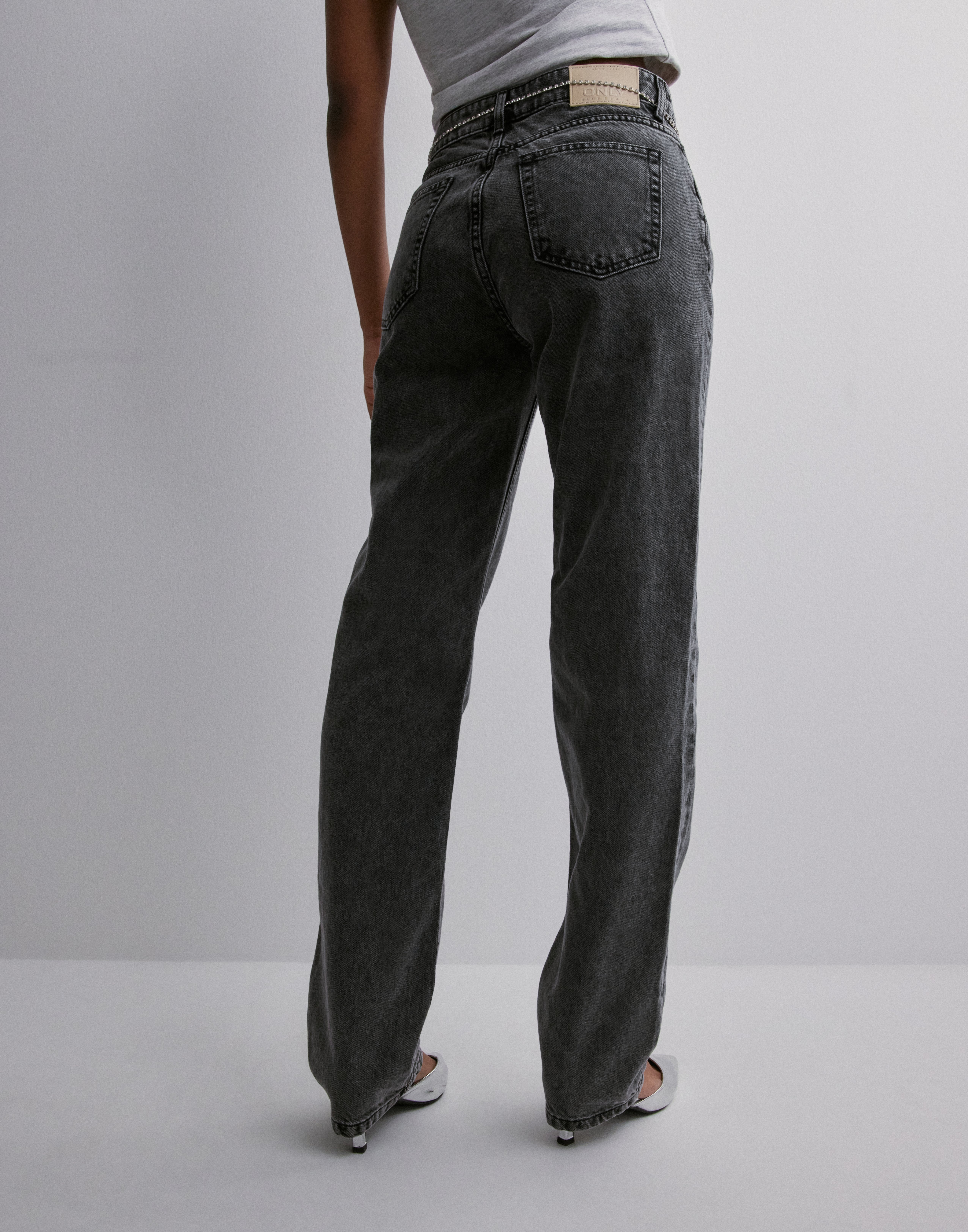 Acid rhinestone jeans