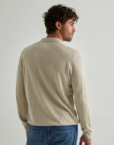 ONLY & SONS Onsloui Reg 12 Ls Mel Polo Knit Noo Långärmad piké pikéer herr – bild 2