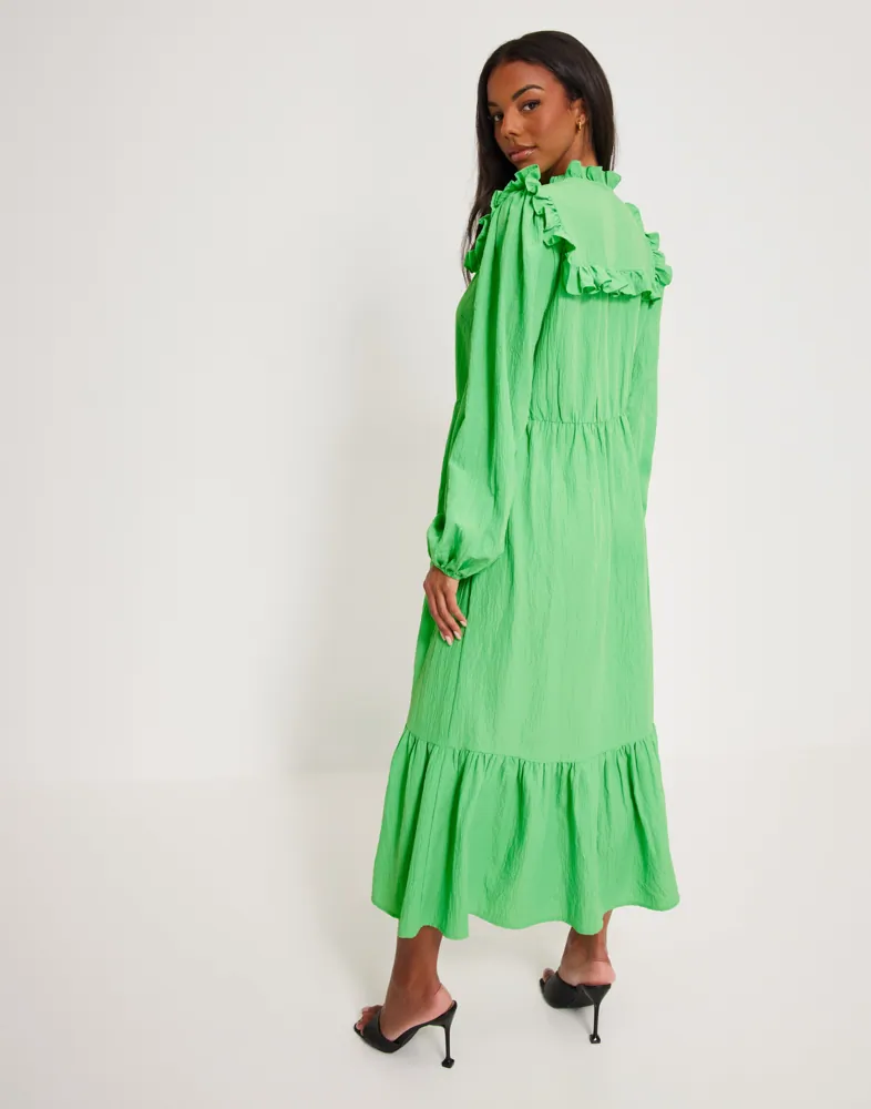 Buy Pieces PCBRIANNA LS MIDI DRESS BC - Irish Green | Nelly.com