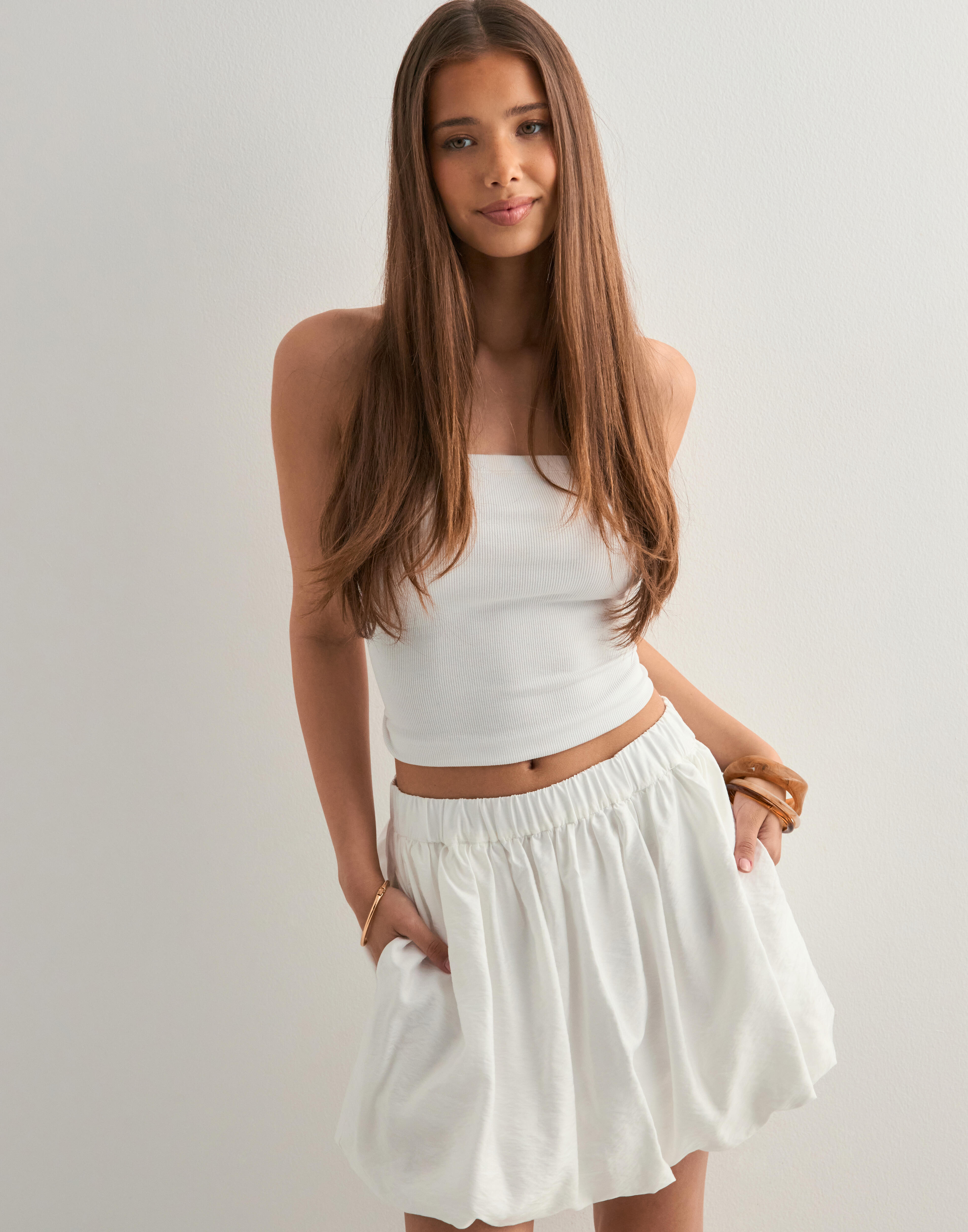 Vero Moda - Valkoinen - Vmlori Mini Ballon Skirt Wvn Exp