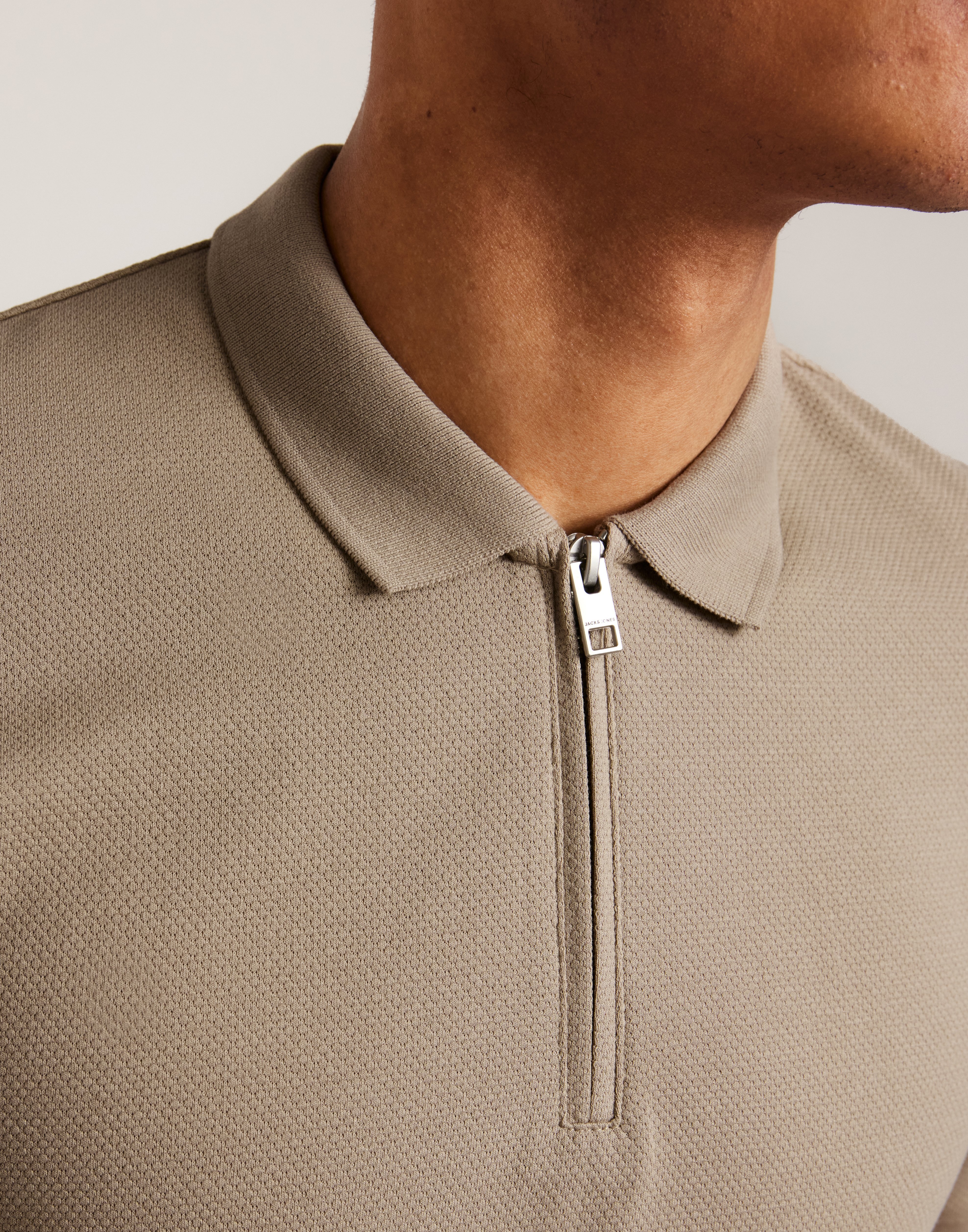 【grancy】Ziplayered wideshort poloshirt GRANCY】Zip Layered Wide Short Polo Shirt