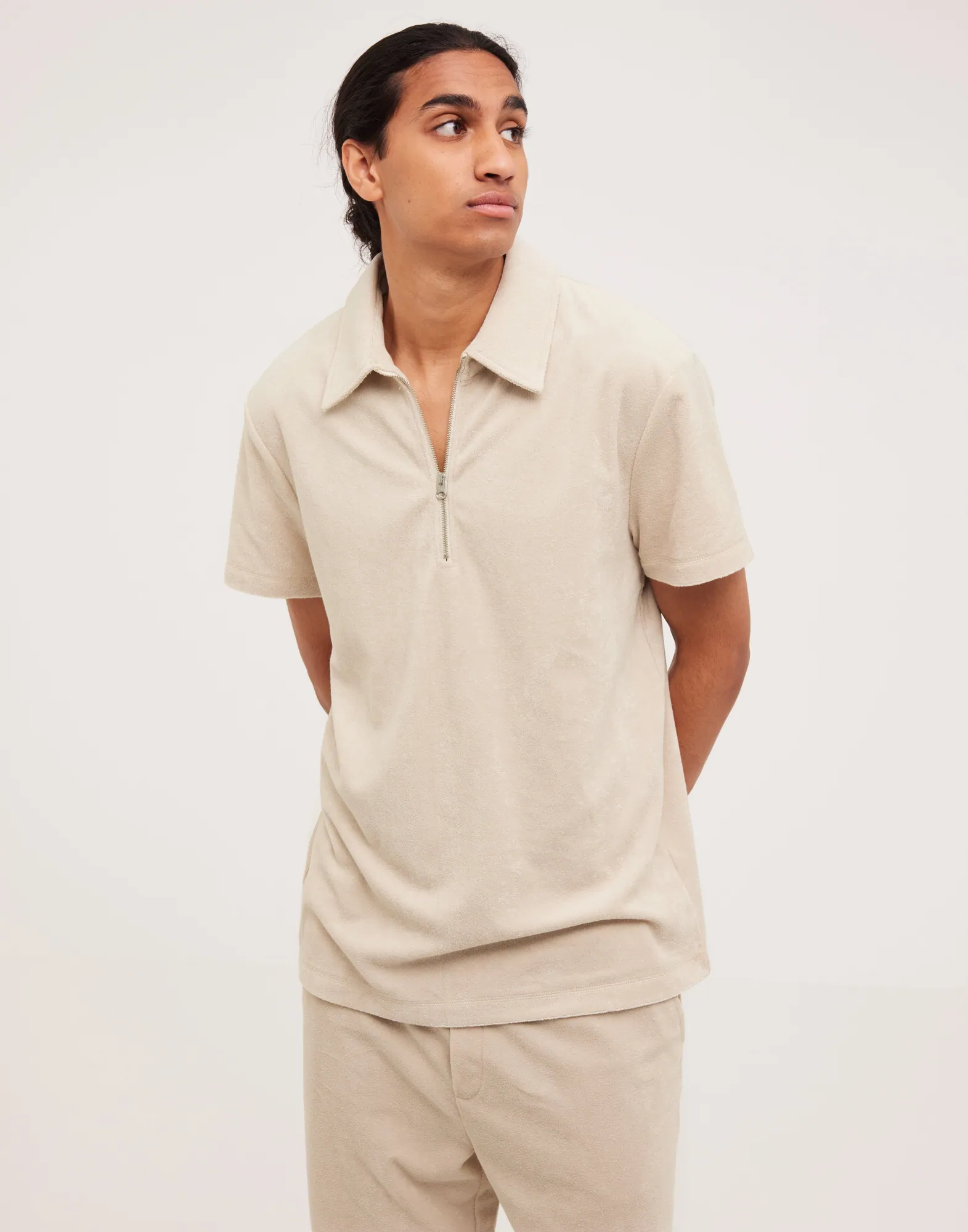 Cay terry half zip shirt