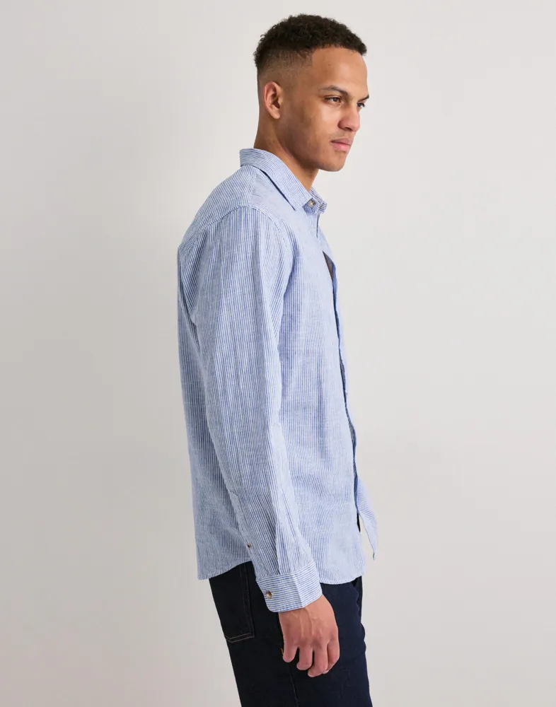 JACK & JONES Jjesummer Linen Blend Shirt L/S Sn Linneskjortor skjortor & blusar herr – bild 3