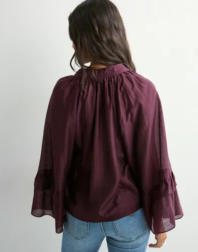VERO MODA Vmjenna 7/8 Frill Top Wvn Ga blusar dam – bild 3