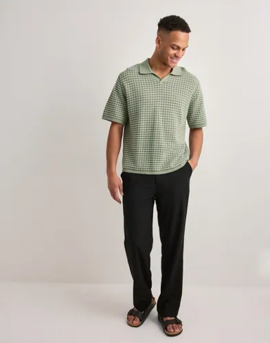JACK & JONES Jornantucket Knit Split Neck Polo S Kortärmad piké pikéer herr – bild 2