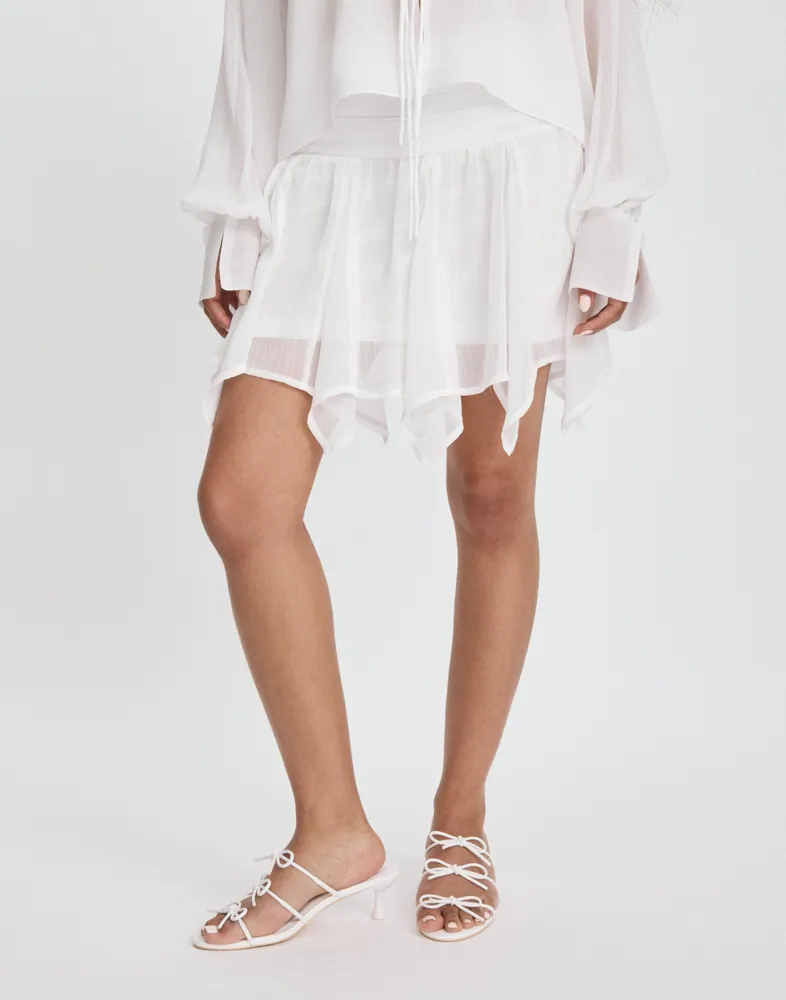 Buy Nelly Flowy Mini Skirt - White | Nelly.com