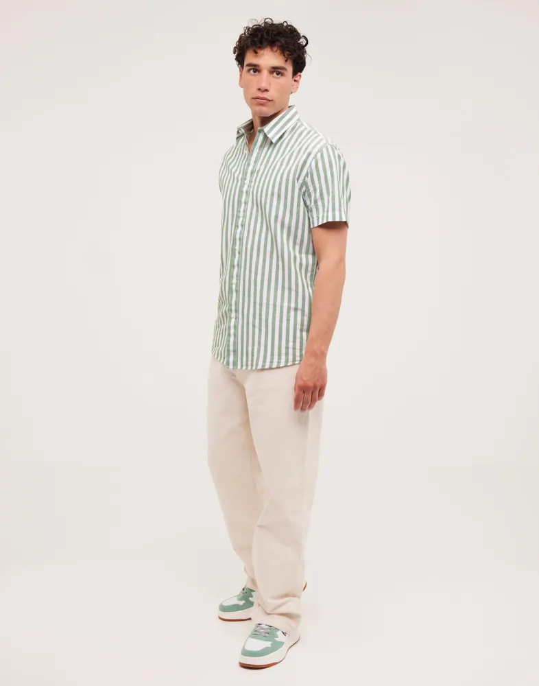 SLHREGNEW-LINEN SHIRT SS CLASSIC