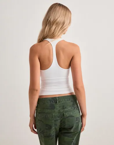 Nelly Double Layer Racer Back Tank linnen dam – bild 3