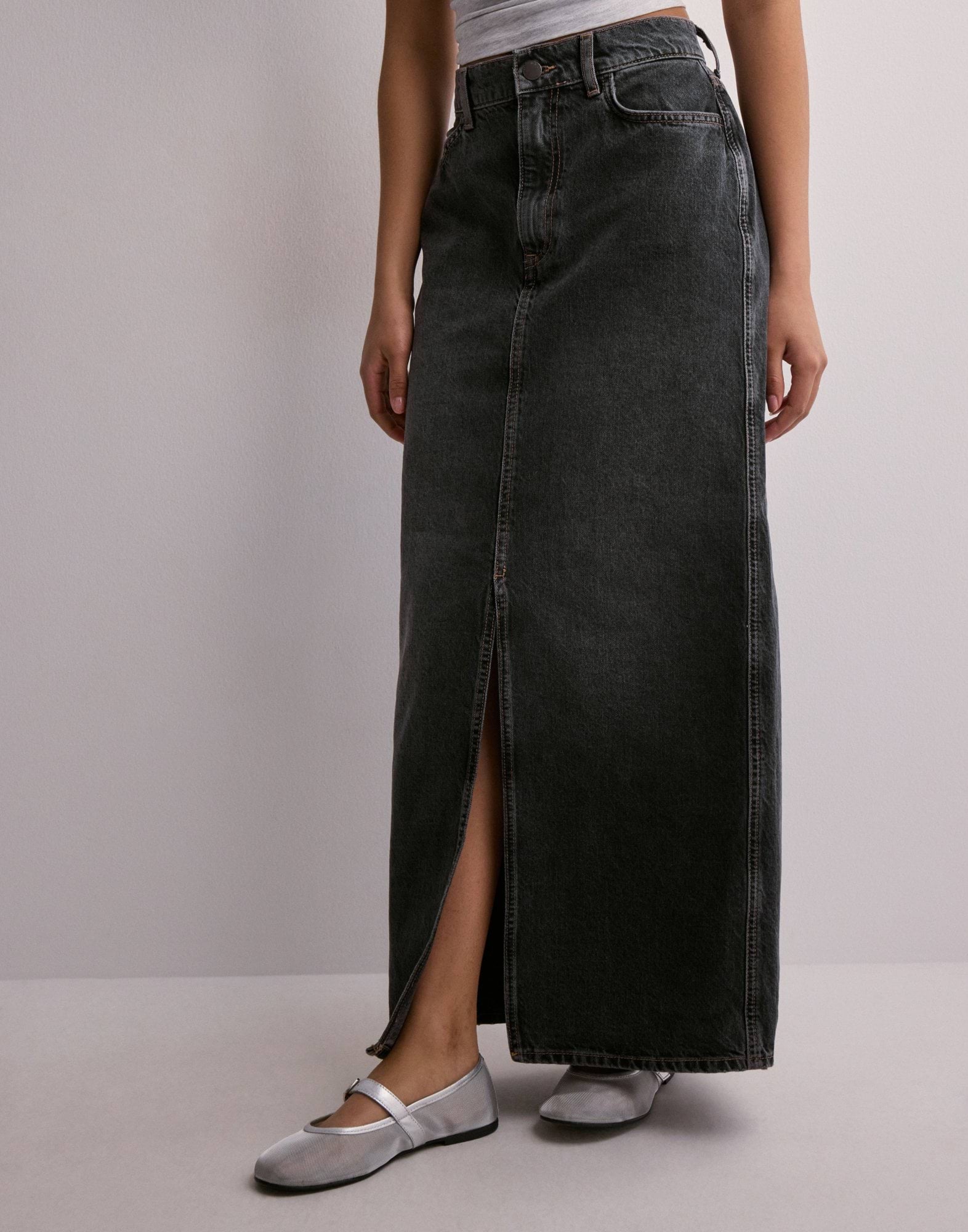 ONLCILLA LONG SLIT SKIRT DNM NOOS