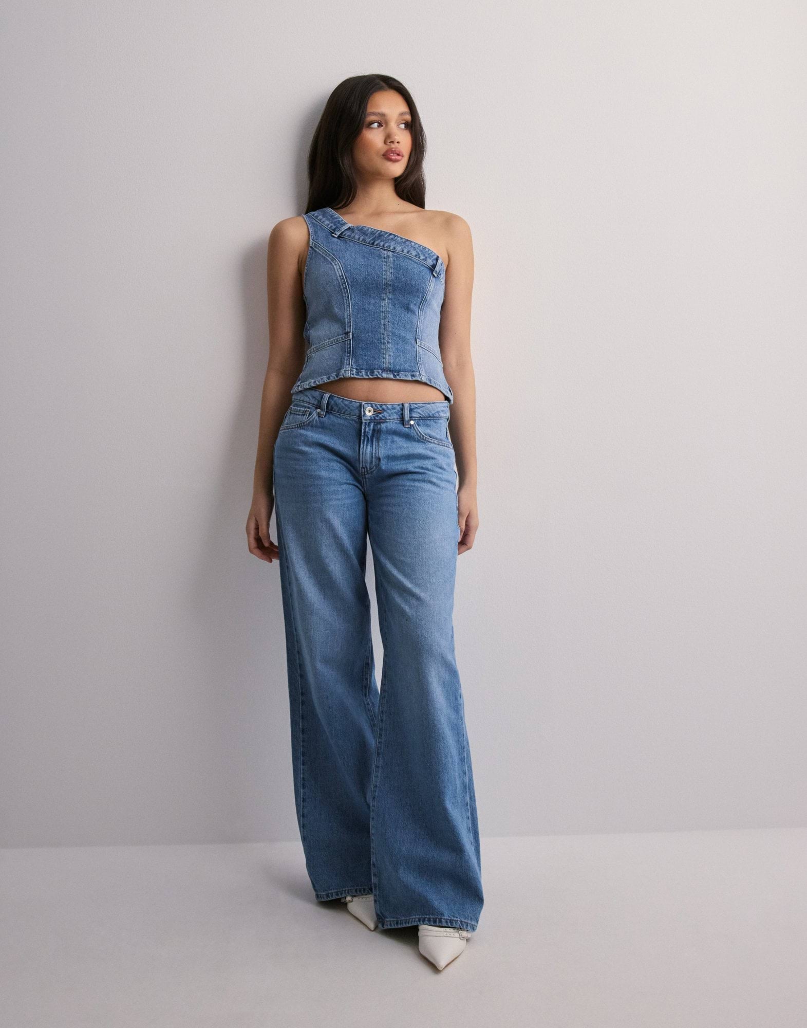 Onlbrenda Low Wide Dnm Light Medium Blue Denim