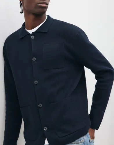 Selected Men Slmmike Light Polo Cardigan Noos Cardigans & Koftor herr – bild 2