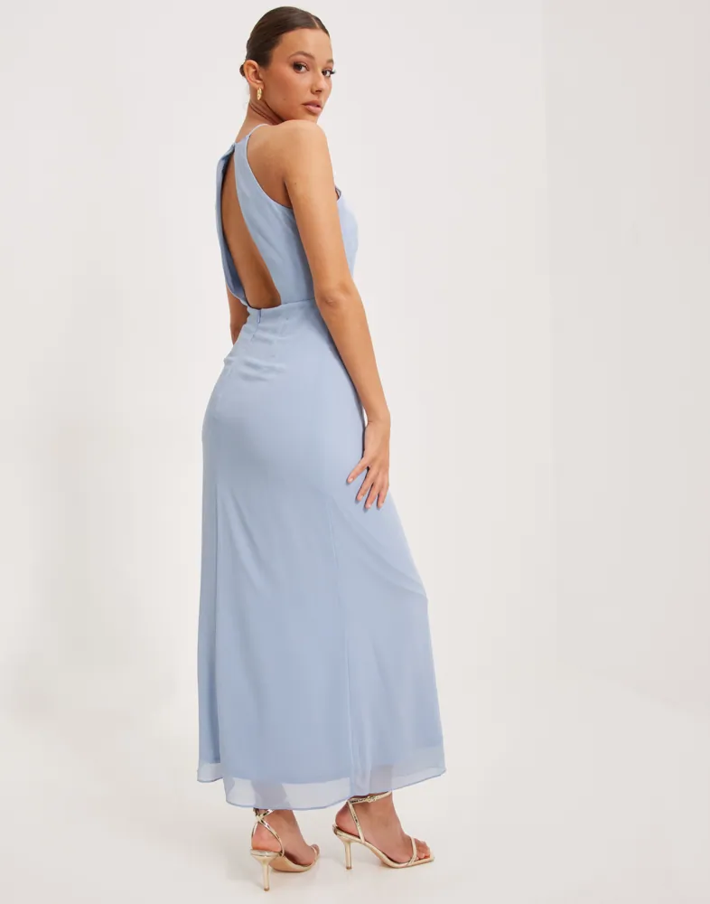 Buy Vila VIMILINA S/L MAXI DRESS/SU - NOOS - Kentucky Blue | Nelly.com