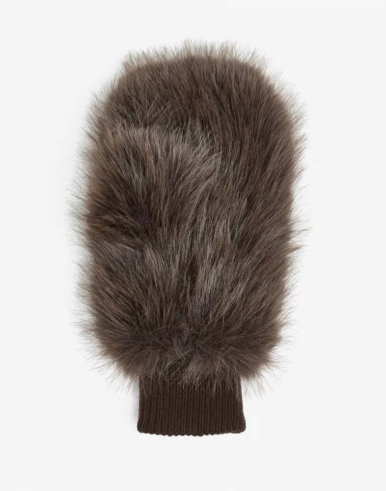 Nelly Faux Fur Mittens handskar & vantar dam – bild 3