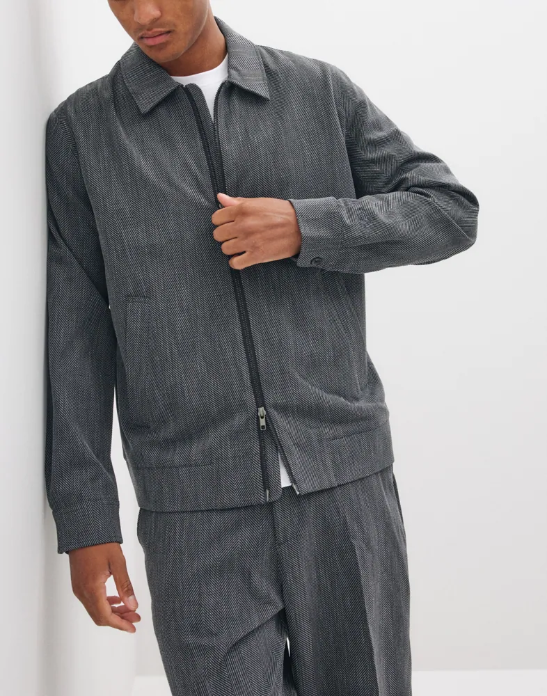 LES DEUX Herringbone Coach Jacket Overshirts jackor – bild 3