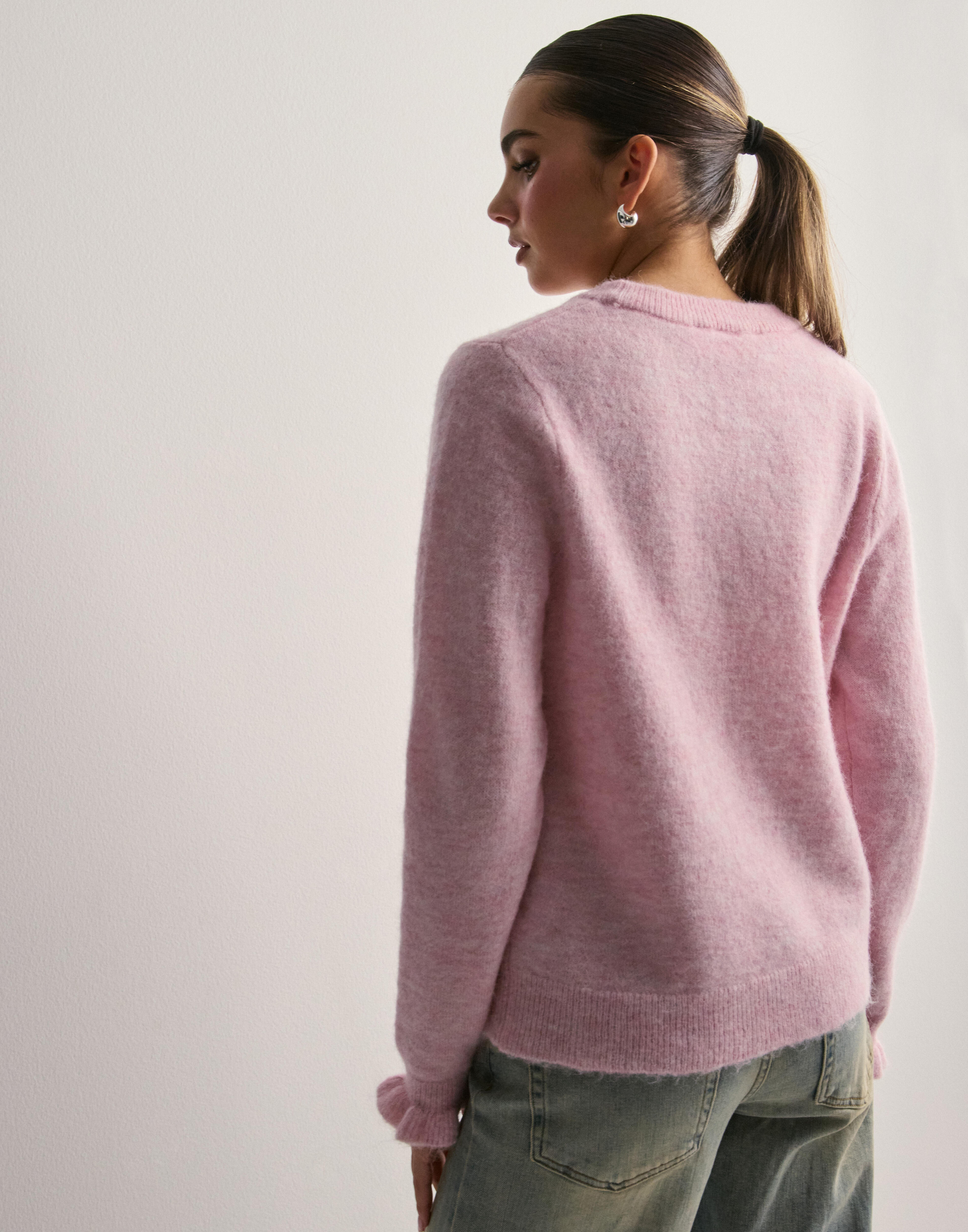 Köp Selected Femme SLFLULU LS KNIT FRILL CUFF O-NECK N