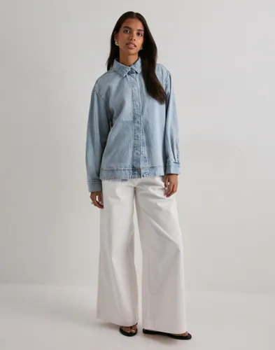 PIECES Pcgeggo Ls Curved Denim Shirt Bc skjortor dam – bild 2