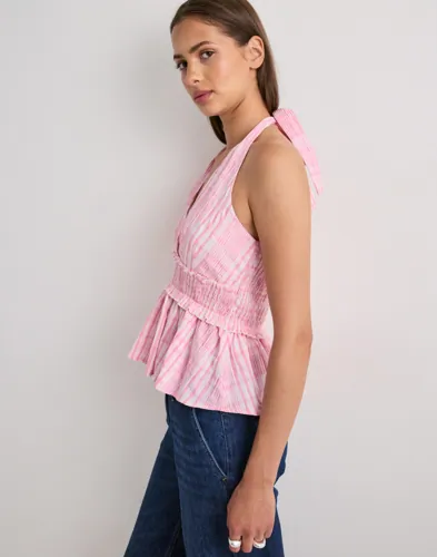 VERO MODA Vmandie Halterneck Check Top Wvn toppar dam – bild 2